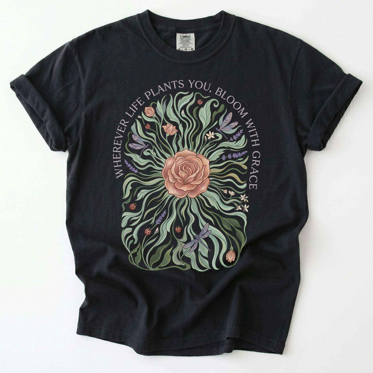 Bloom With Grace Rose Vintage Washed T-Shirt