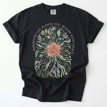 Bloom With Grace Rose Vintage Washed T-Shirt