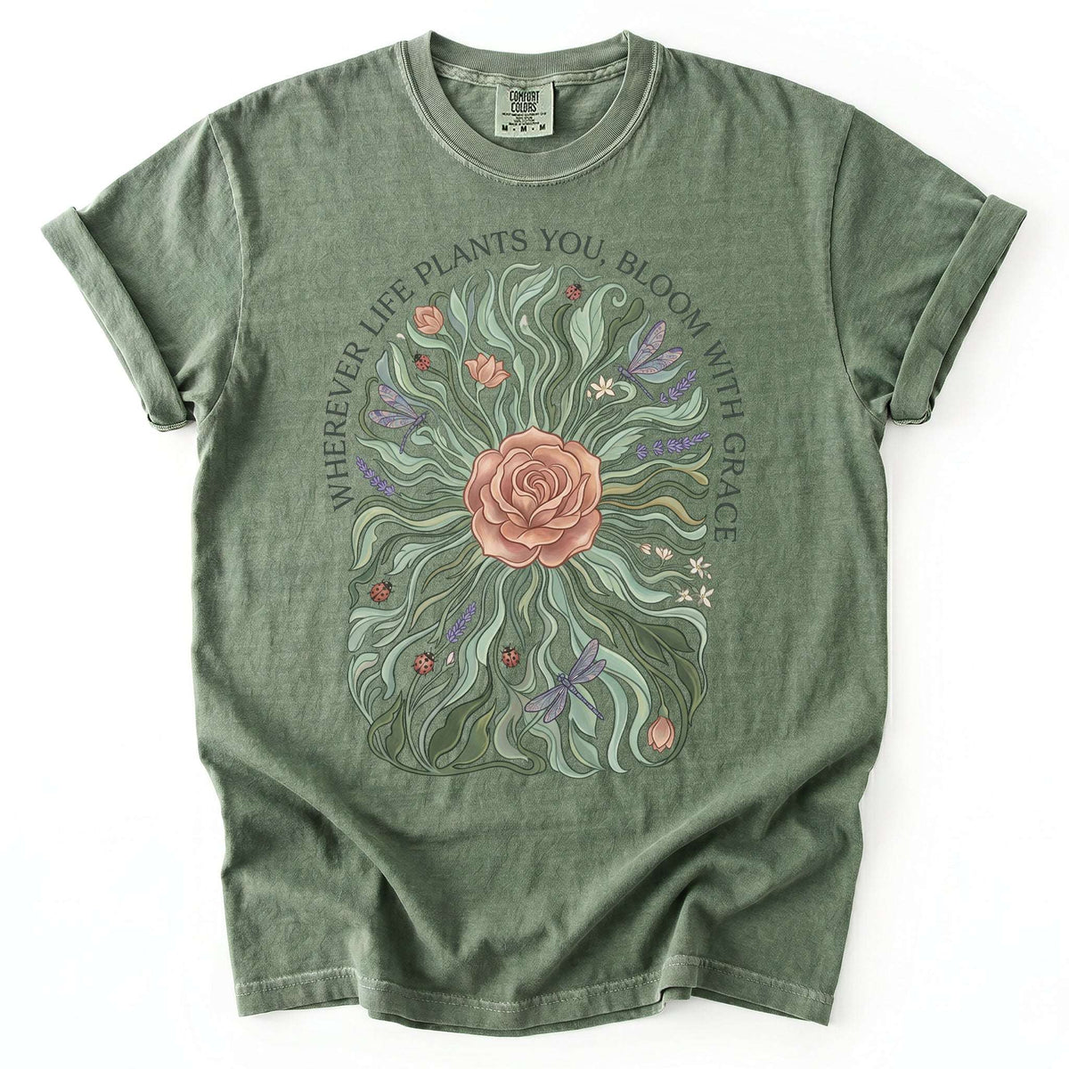 Bloom With Grace Rose Vintage Washed T-Shirt