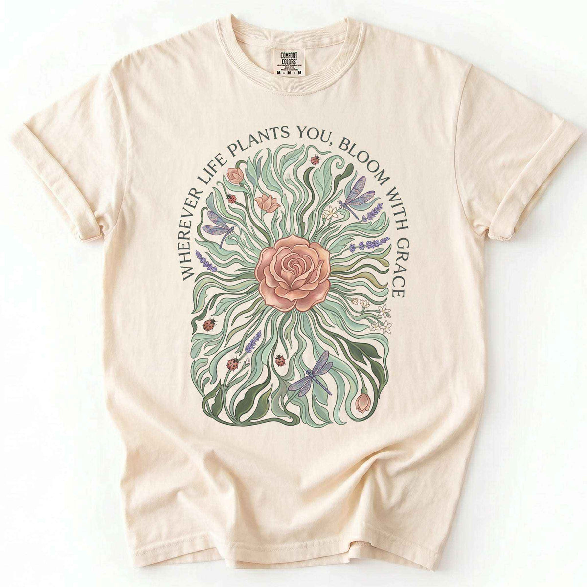 Bloom With Grace Rose Vintage Washed T-Shirt