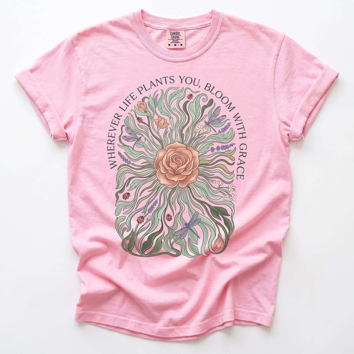 Bloom With Grace Rose Vintage Washed T-Shirt
