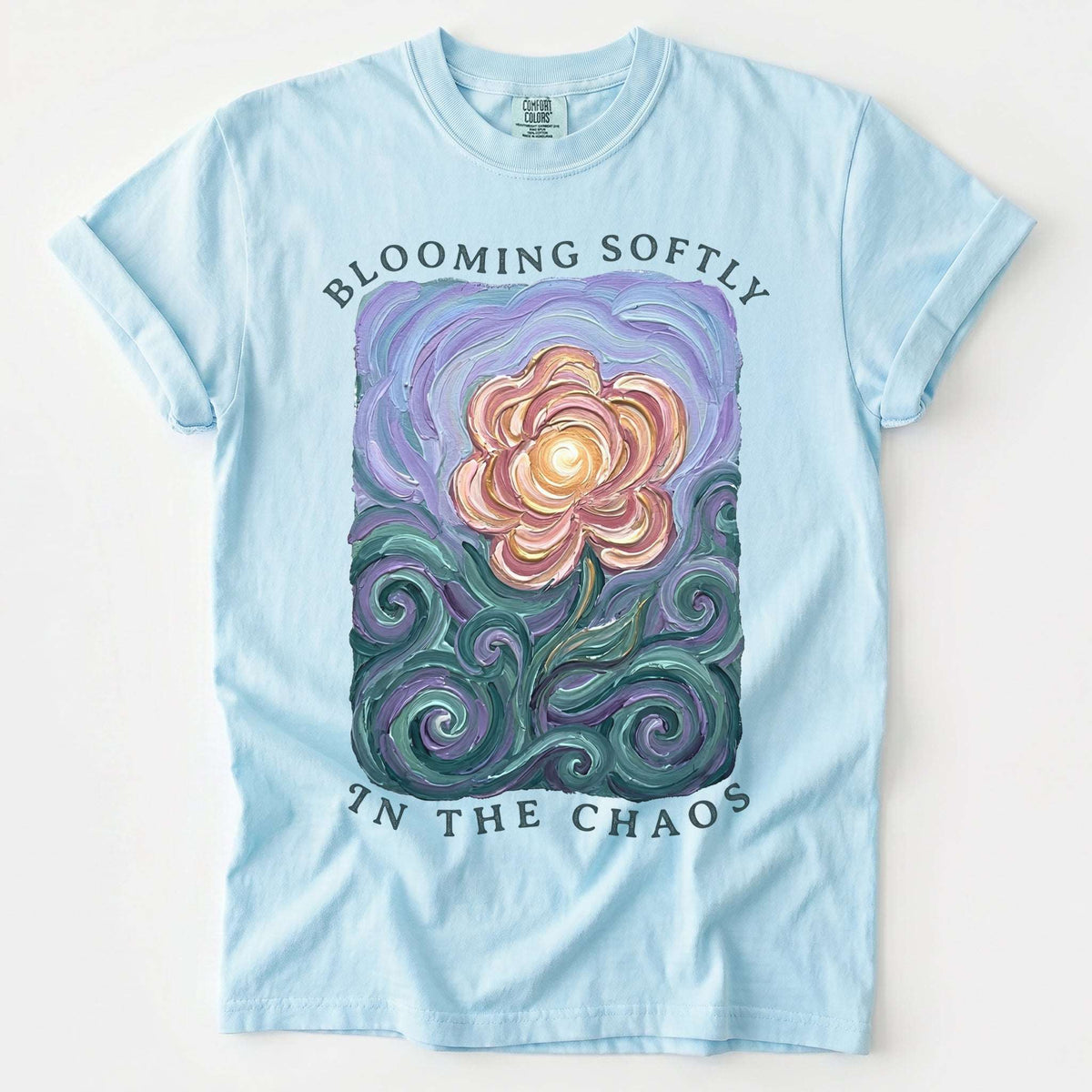 Blooming Softly In The Chaos Vintage Washed T-Shirt