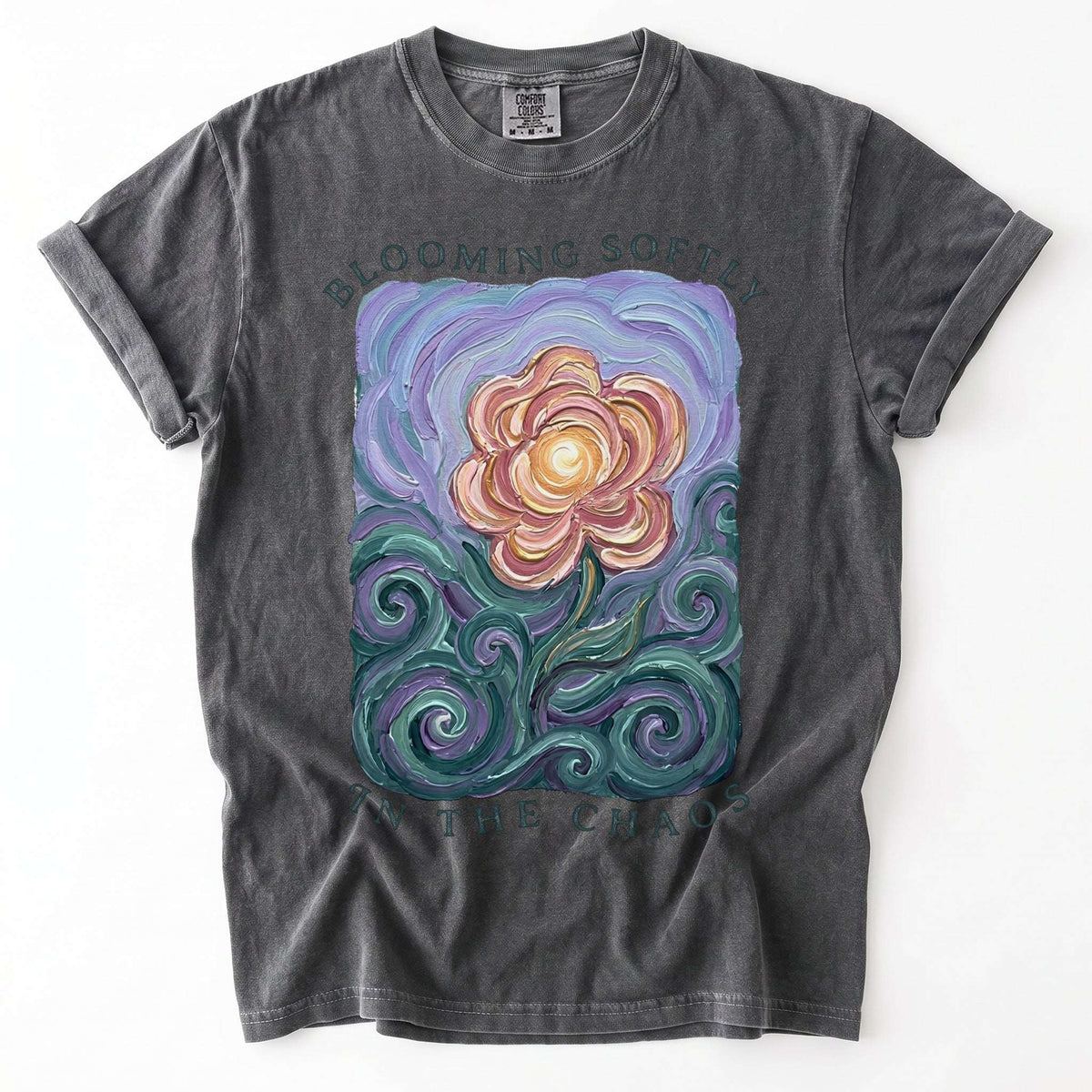 Blooming Softly In The Chaos Vintage Washed T-Shirt