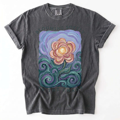 Blooming Softly In The Chaos Vintage Washed T-Shirt