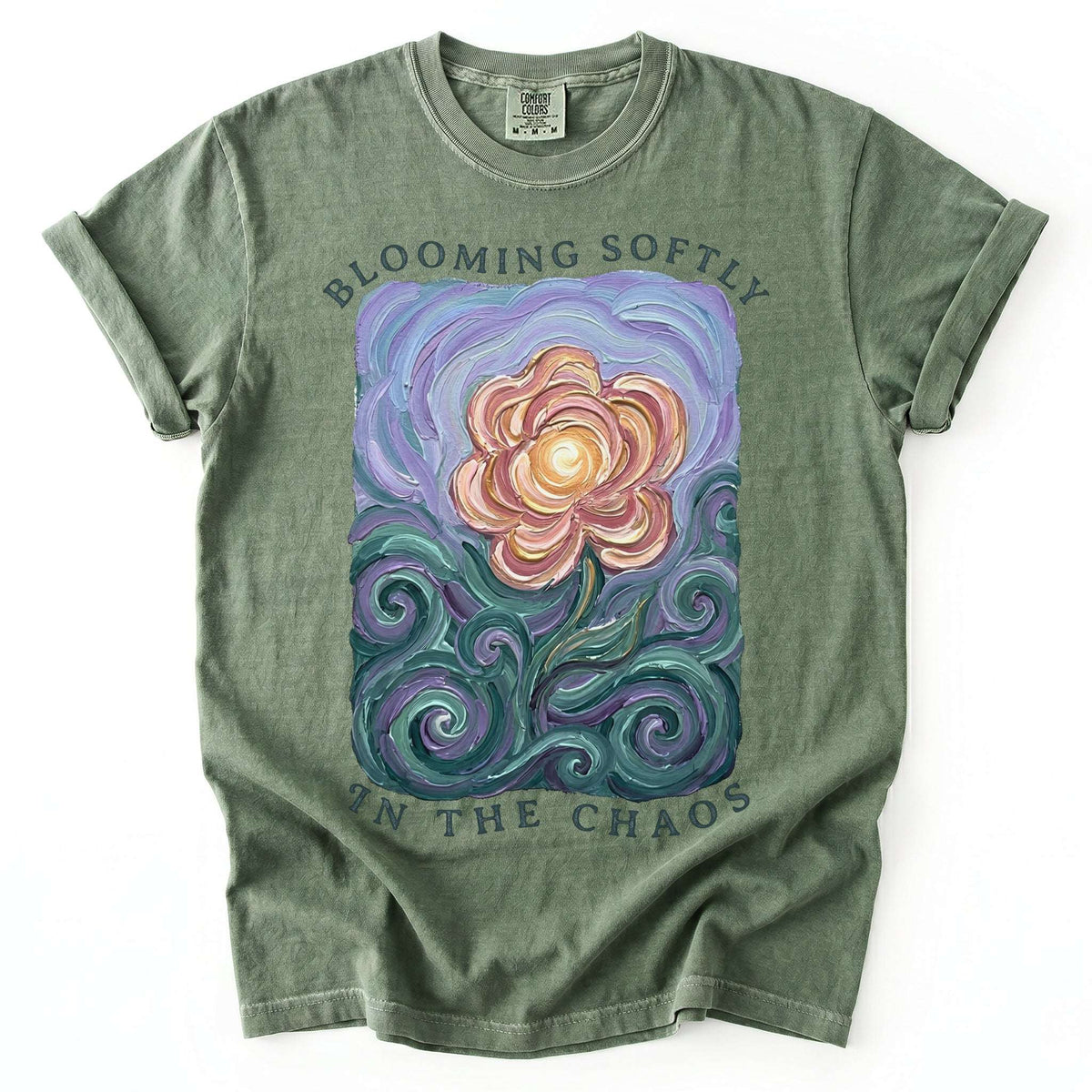 Blooming Softly In The Chaos Vintage Washed T-Shirt