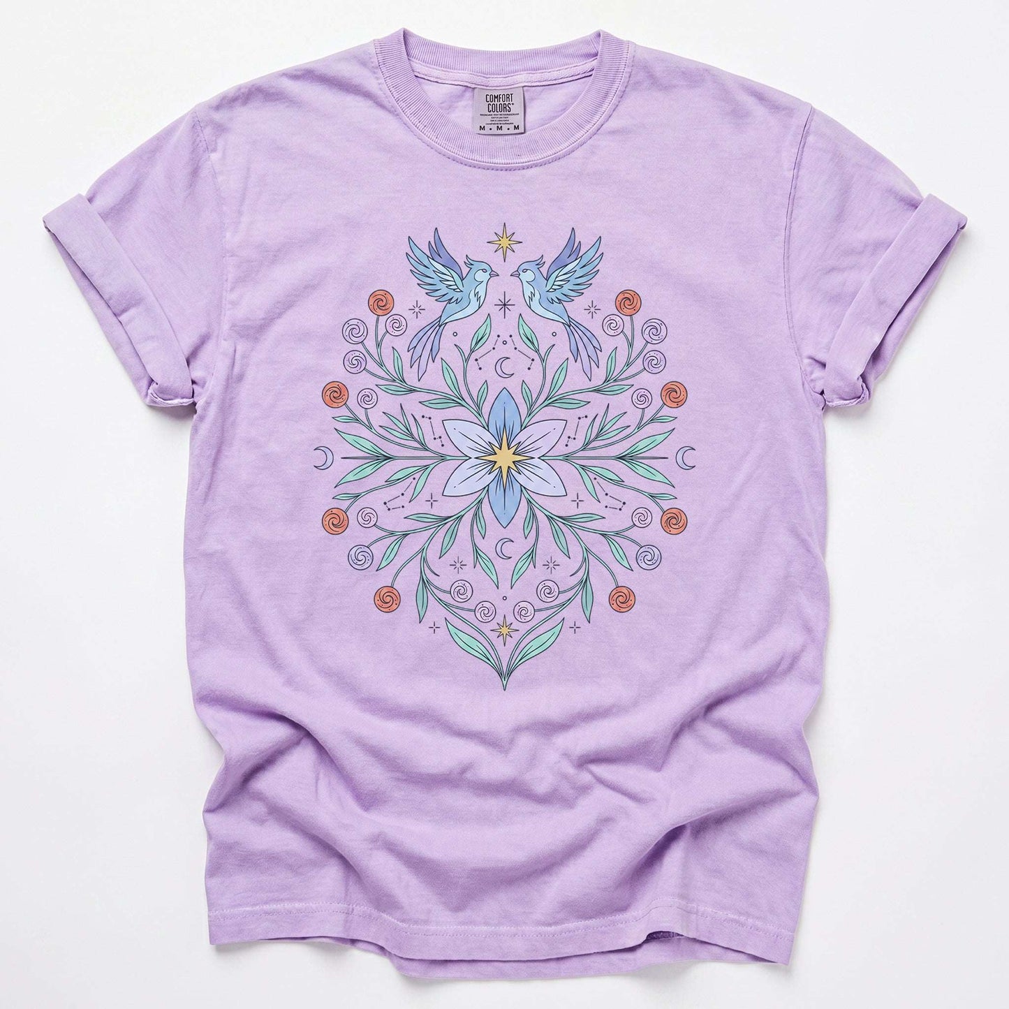 Ethereal Bluebirds Vintage Washed T-Shirt