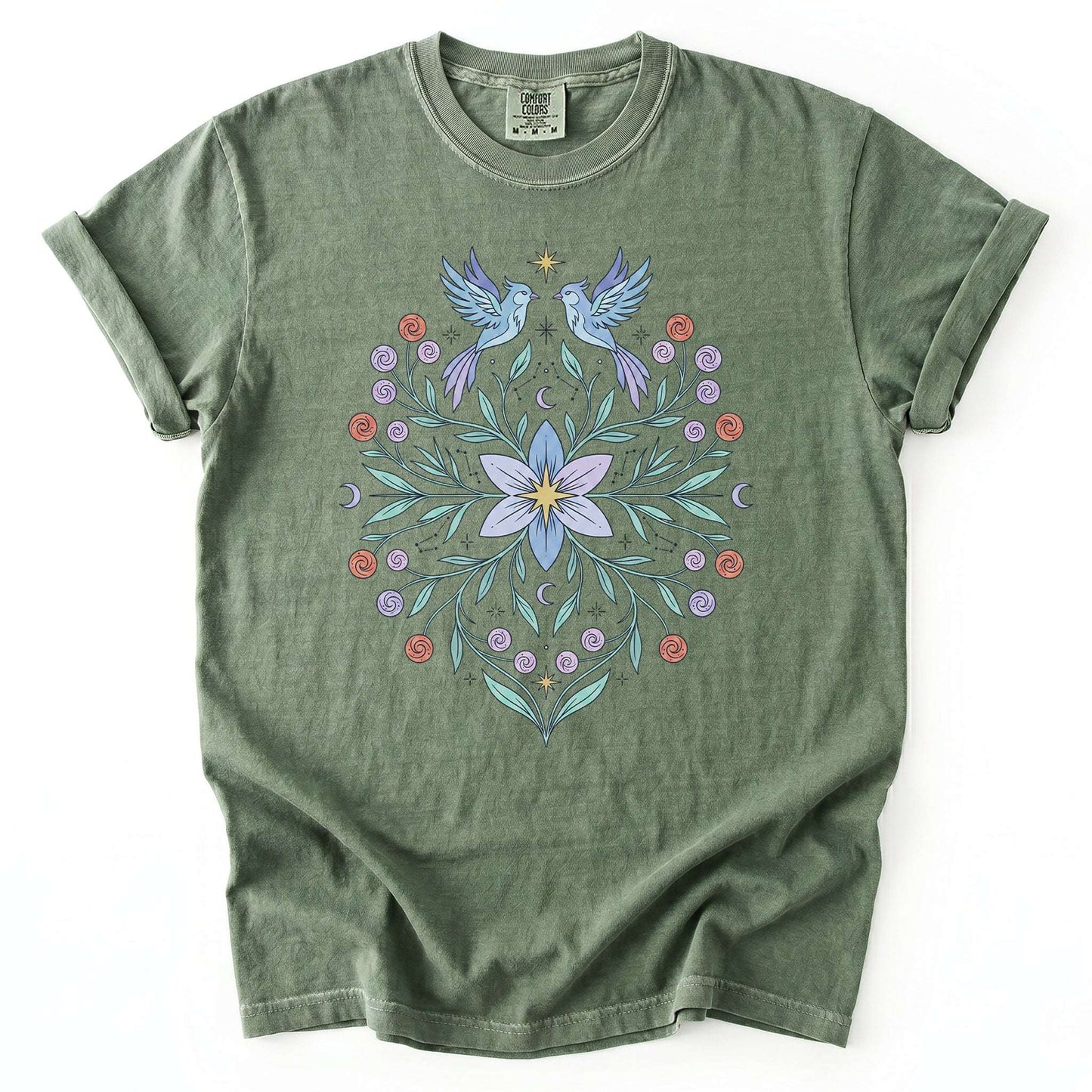 Ethereal Bluebirds Vintage Washed T-Shirt