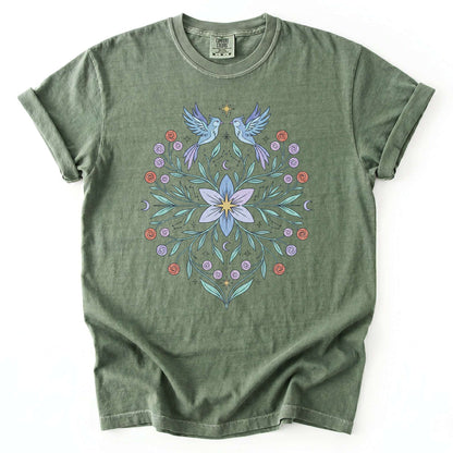 Ethereal Bluebirds Vintage Washed T-Shirt