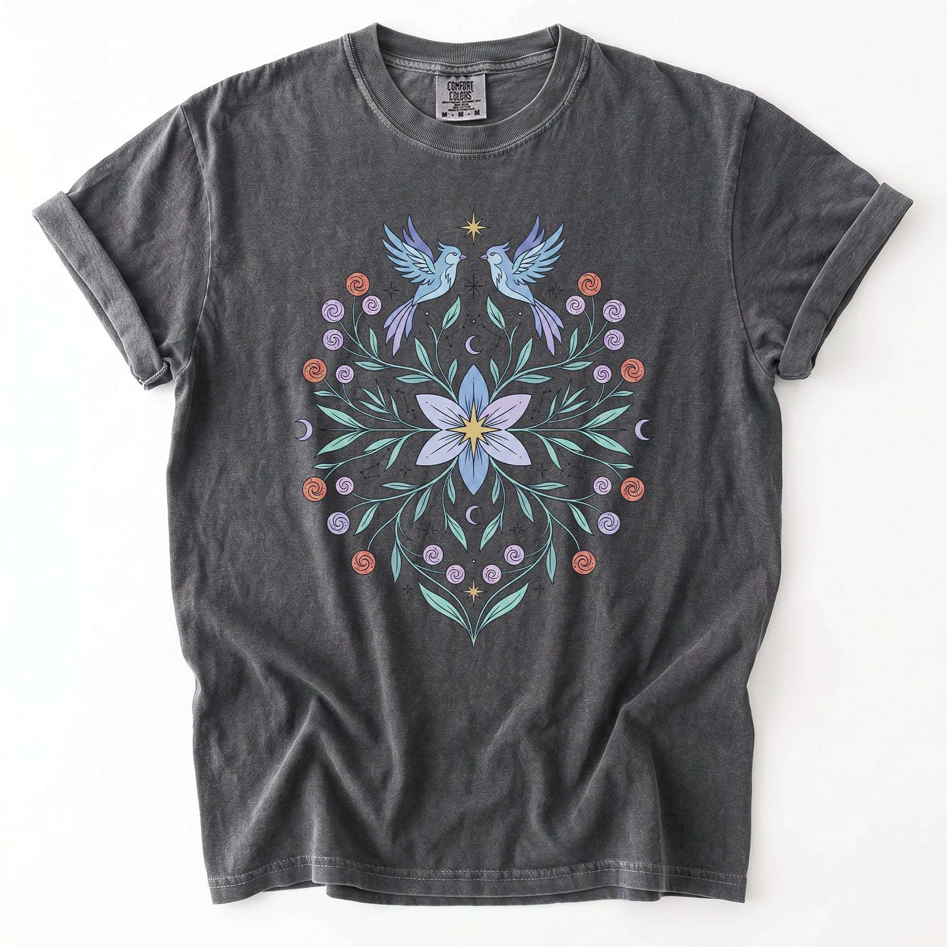 Ethereal Bluebirds Vintage Washed T-Shirt