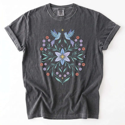 Ethereal Bluebirds Vintage Washed T-Shirt
