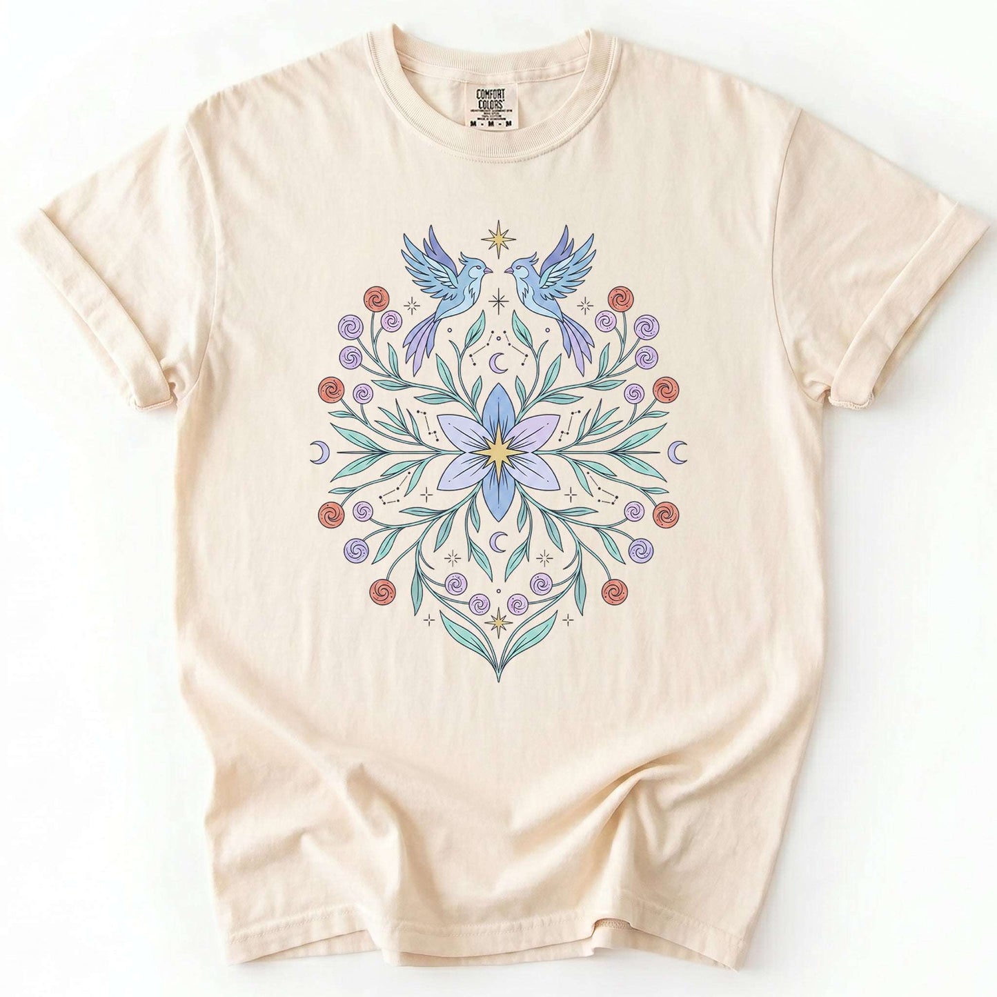 Ethereal Bluebirds Vintage Washed T-Shirt