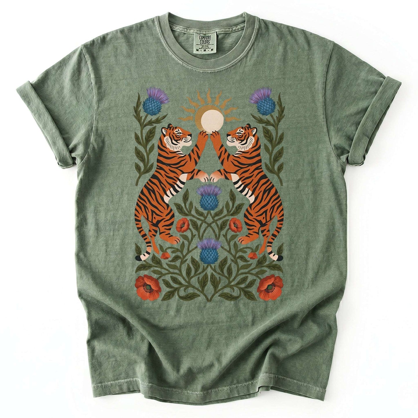 Celestial Tigers Vintage Washed T-Shirt