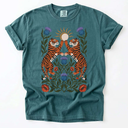 Celestial Tigers Vintage Washed T-Shirt