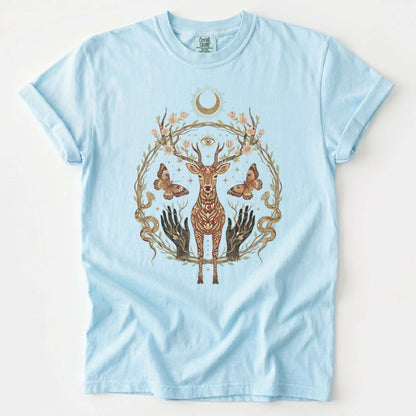 Mystical Celestial Stag Vintage Washed T-Shirt