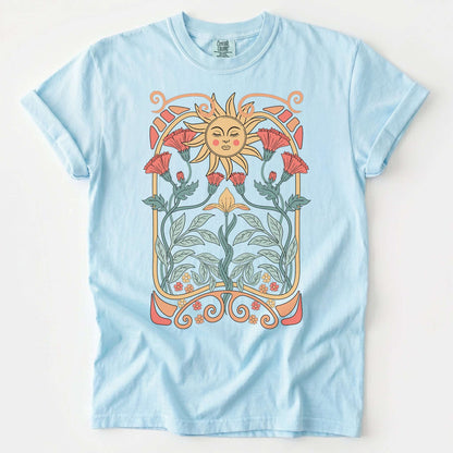 Art Nouveau Garden Vintage Washed T-Shirt