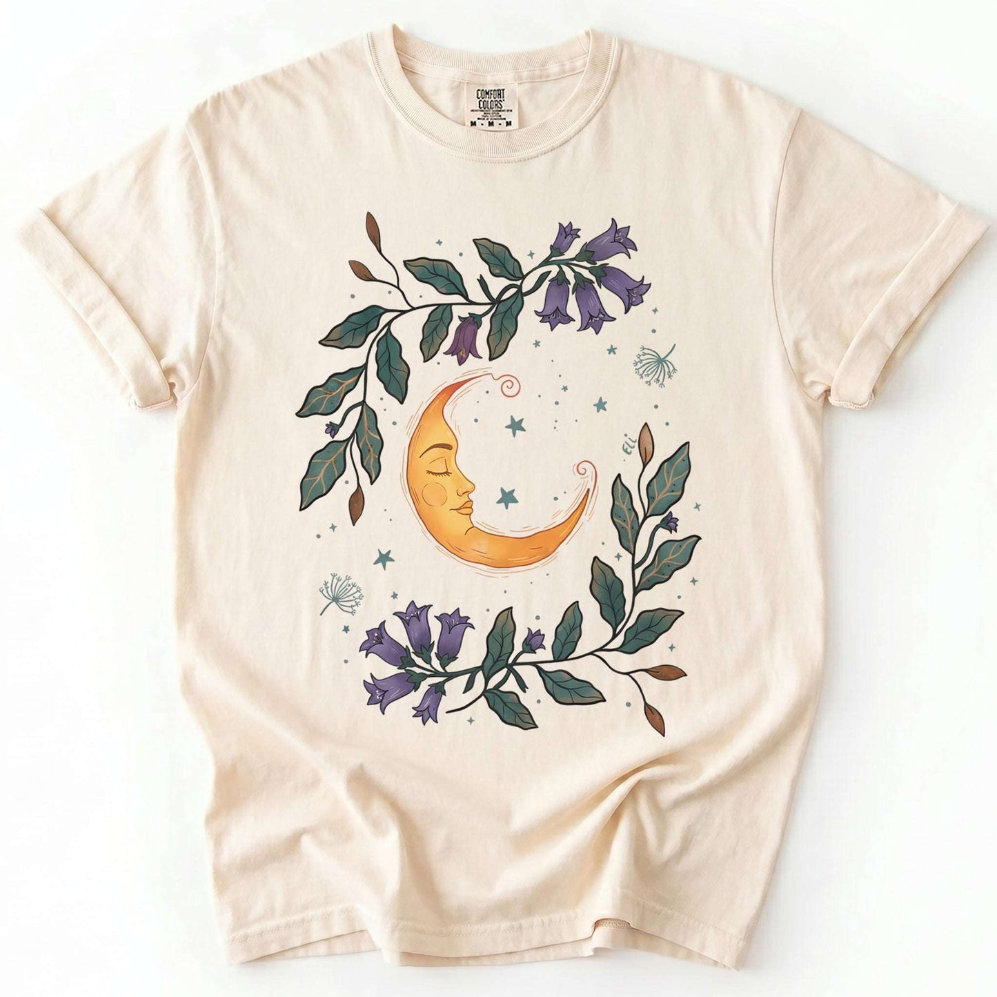 Dreaming Crescent Moon Vintage Washed T-Shirt