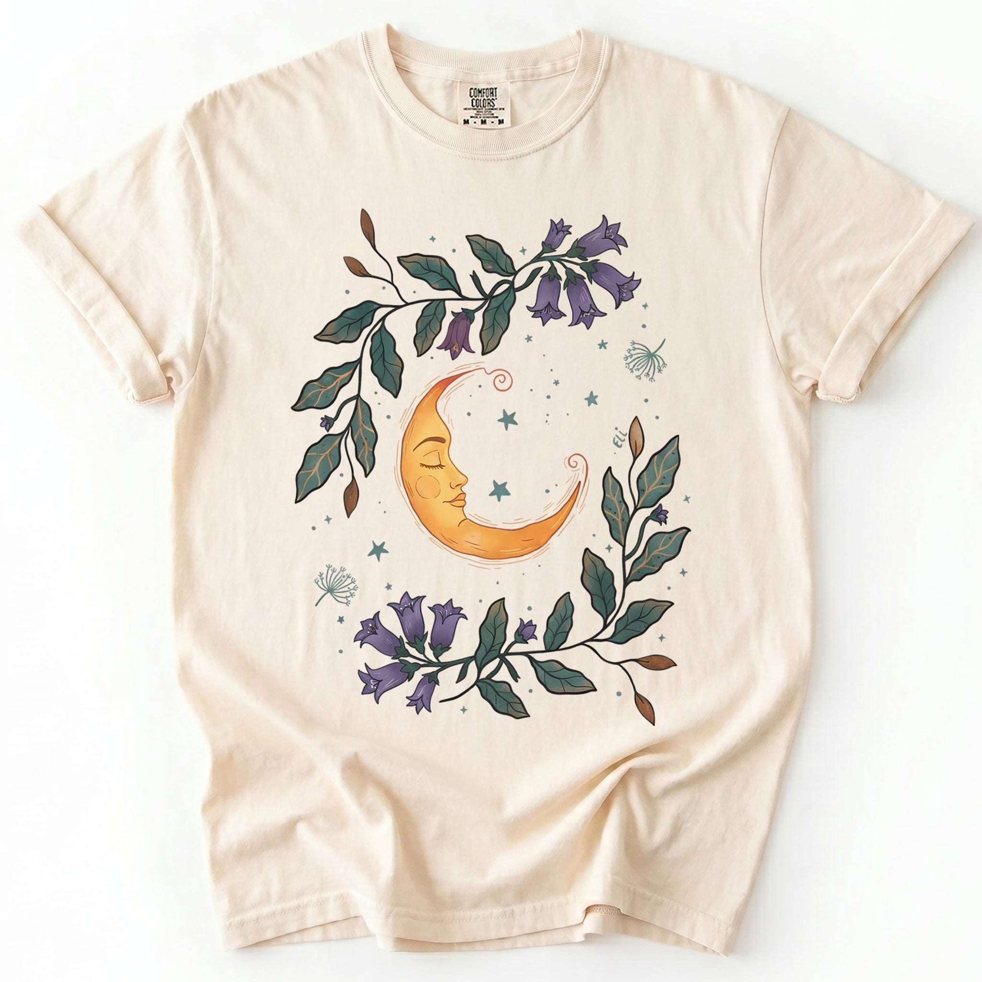 Dreaming Crescent Moon Vintage Washed T-Shirt