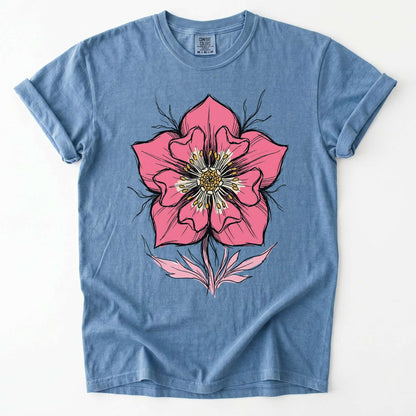 Bold Pink Blossom Vintage Washed T-Shirt