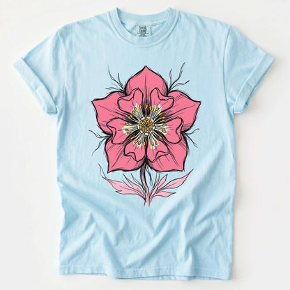 Bold Pink Blossom Vintage Washed T-Shirt