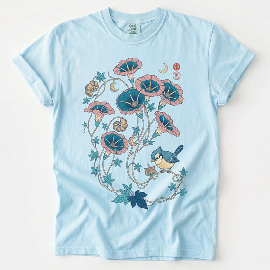 Botanical Bluebird Vintage Washed T-Shirt