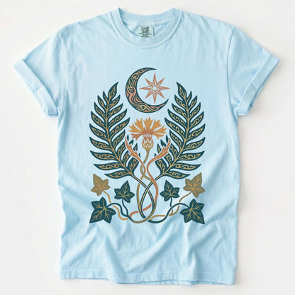 Botanical Crescent Moon Vintage Washed T-Shirt