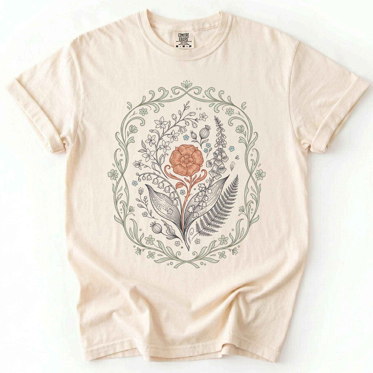 Botanical Frame Vintage Washed T-Shirt
