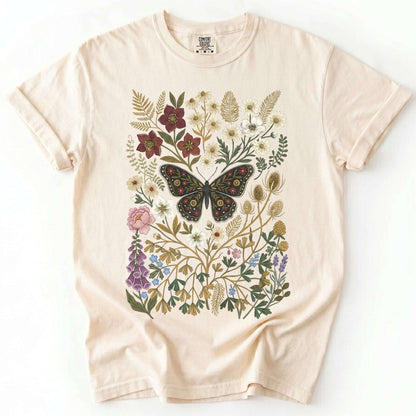 Wildflower & Butterfly Vintage Washed T-Shirt