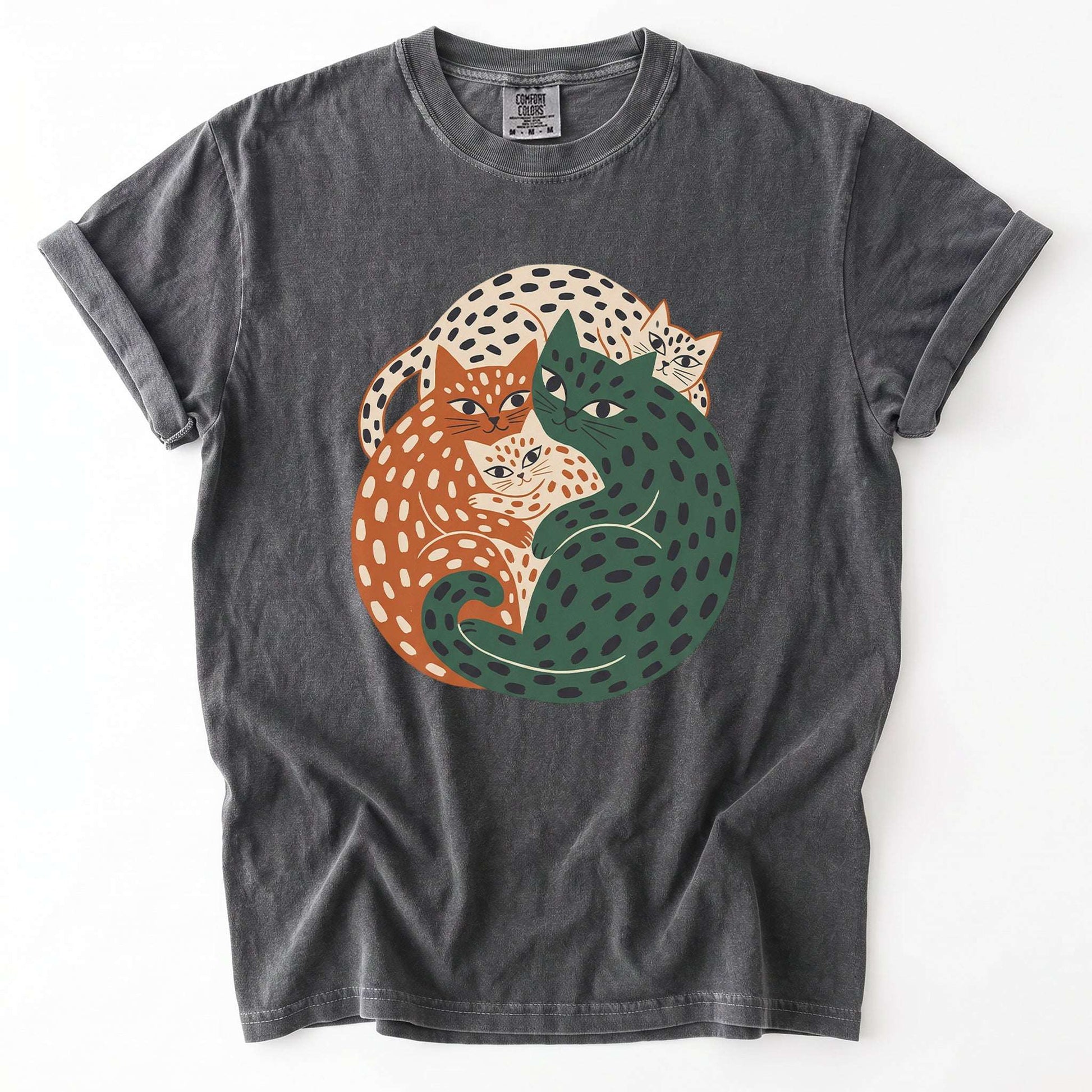 Cuddling Cats Vintage Washed T-Shirt