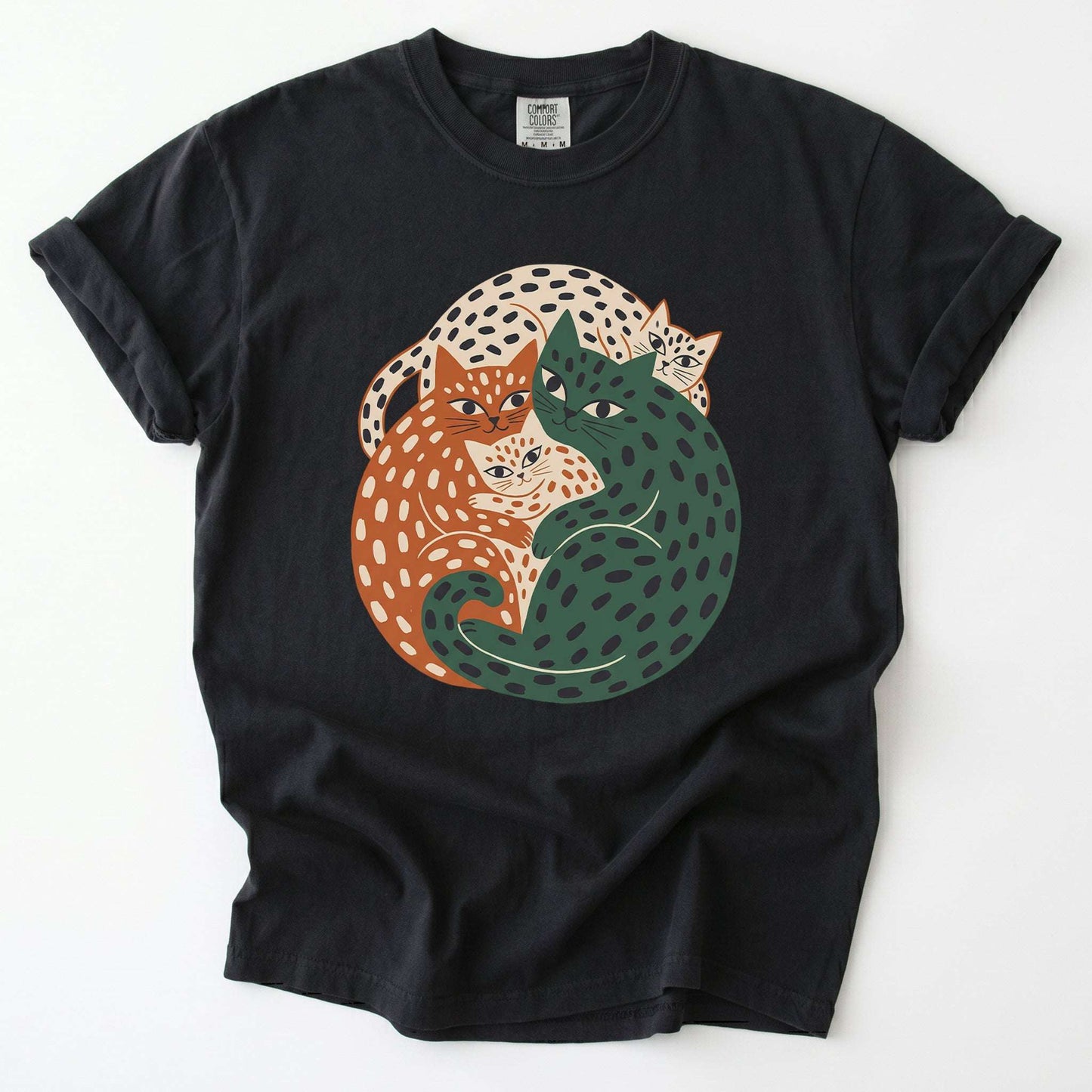 Cuddling Cats Vintage Washed T-Shirt