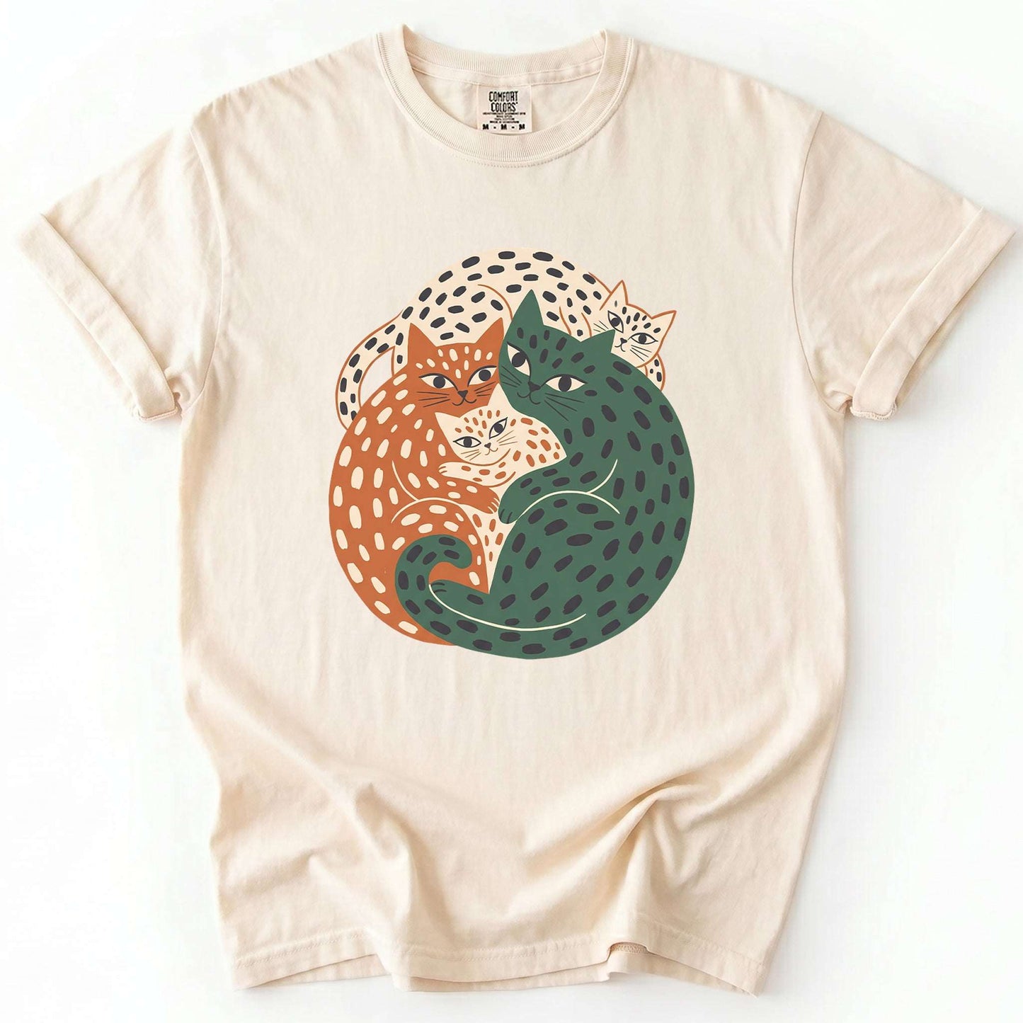 Cuddling Cats Vintage Washed T-Shirt