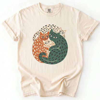 Cuddling Cats Vintage Washed T-Shirt