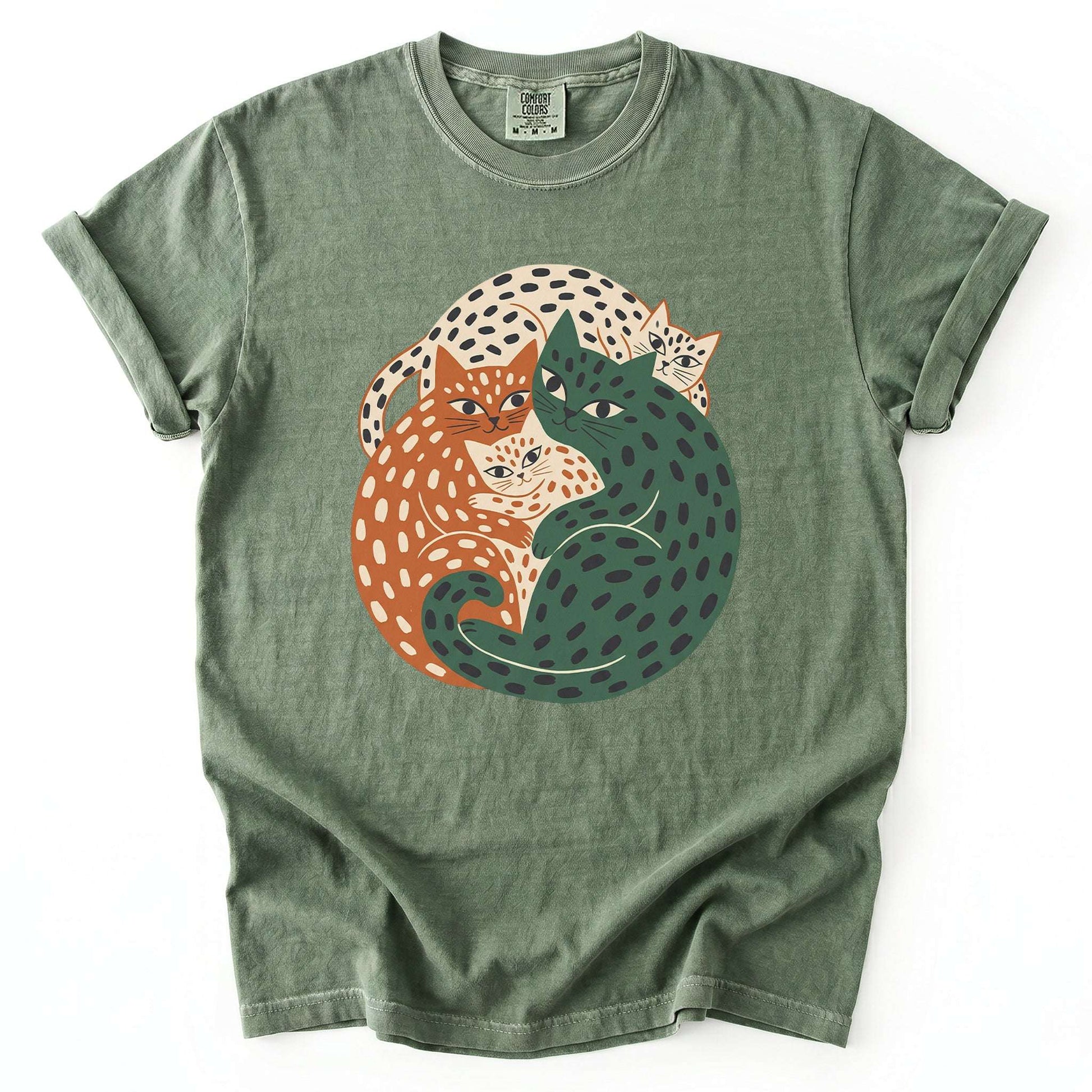 Cuddling Cats Vintage Washed T-Shirt