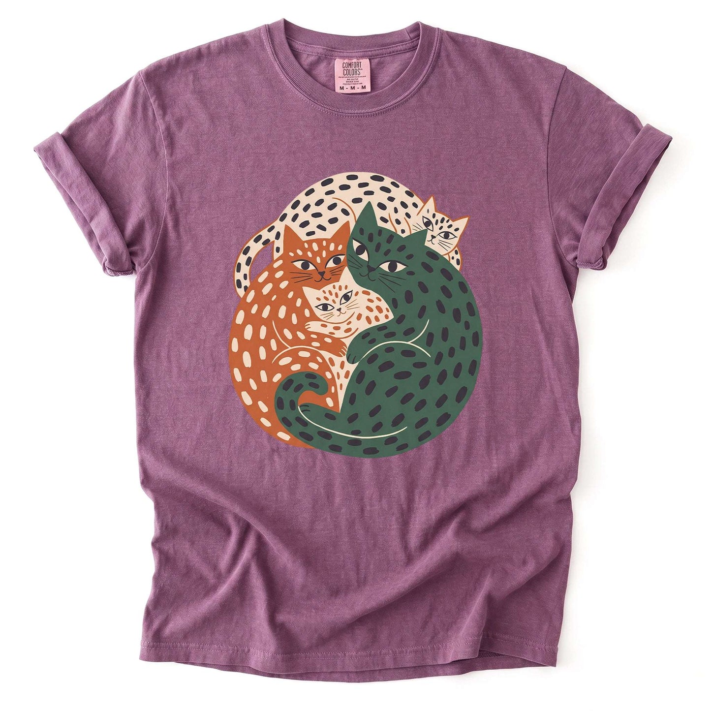 Cuddling Cats Vintage Washed T-Shirt
