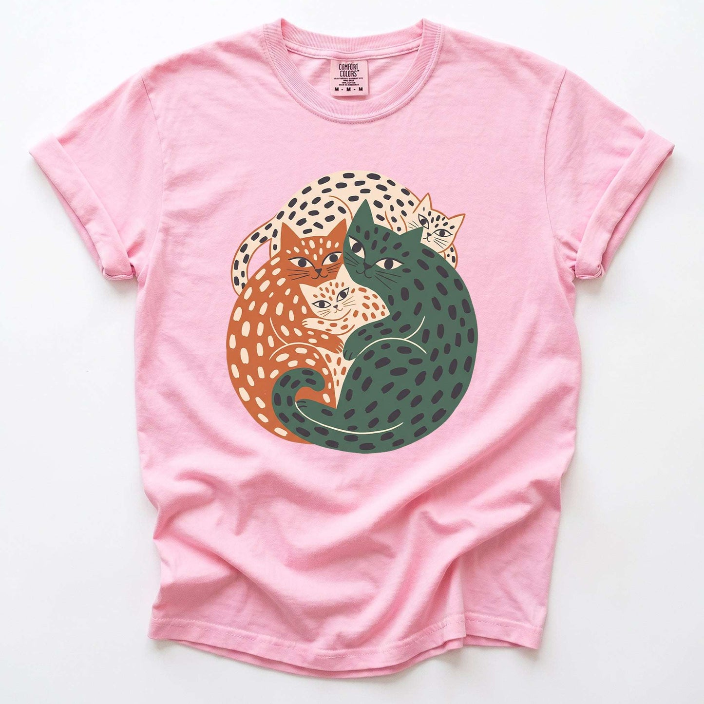 Cuddling Cats Vintage Washed T-Shirt