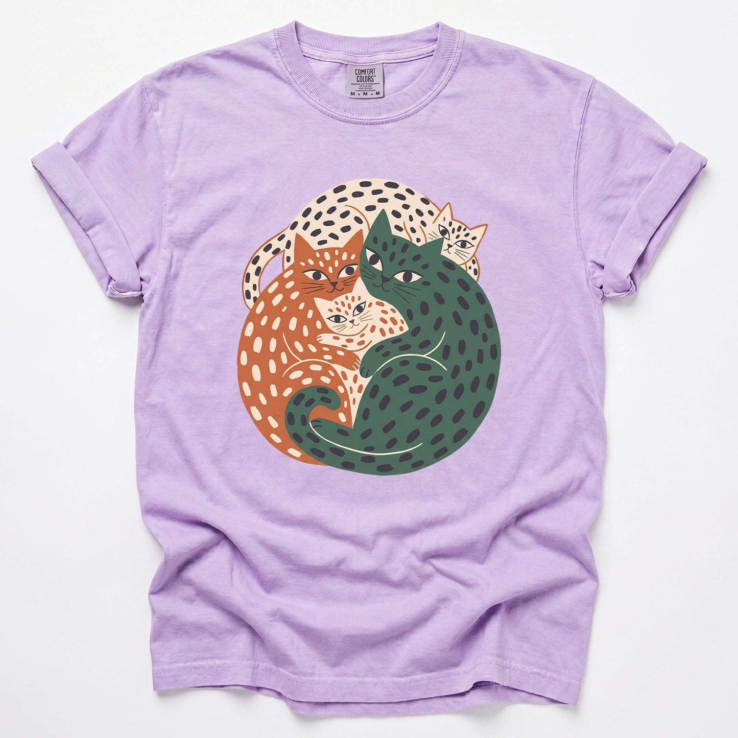 Cuddling Cats Vintage Washed T-Shirt