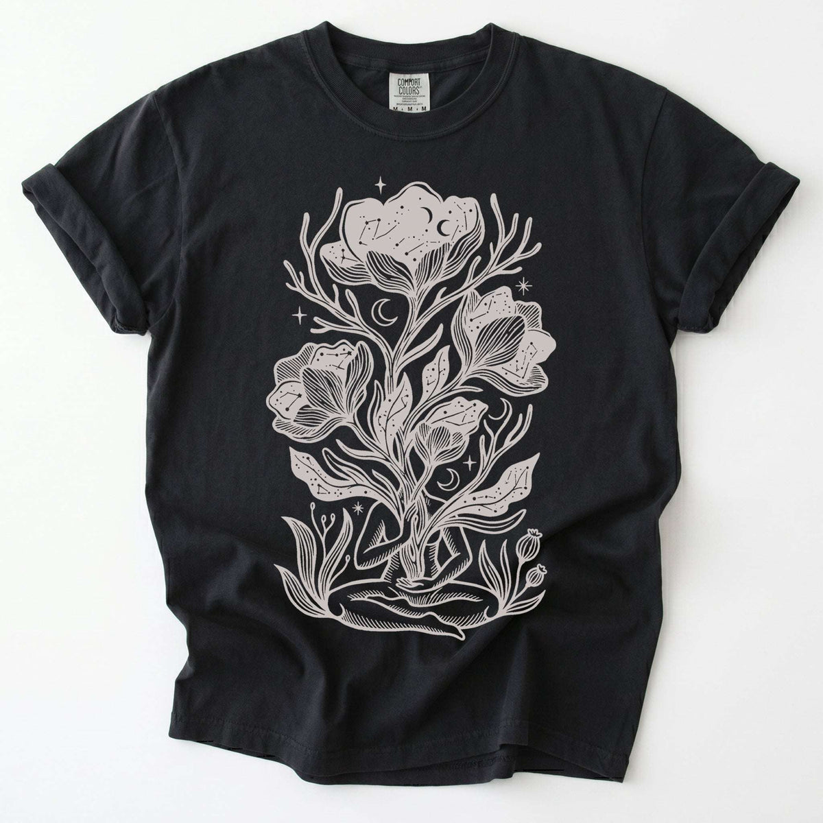 Celestial Bloom Meditation Vintage Washed T-Shirt