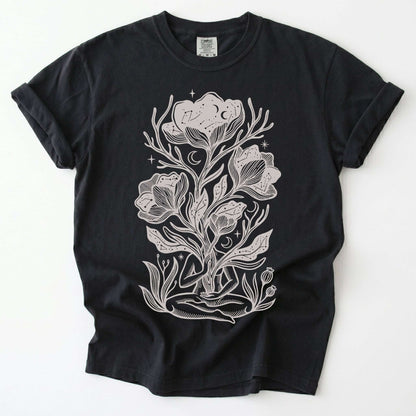 Celestial Bloom Meditation Vintage Washed T-Shirt