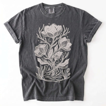 Celestial Bloom Meditation Vintage Washed T-Shirt