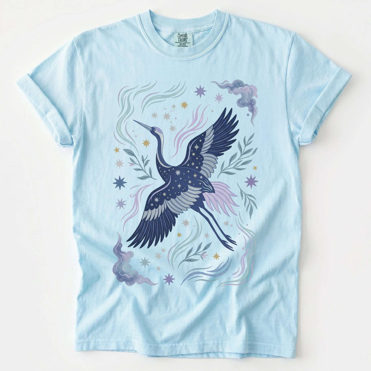 Celestial Crane Vintage Washed T-Shirt