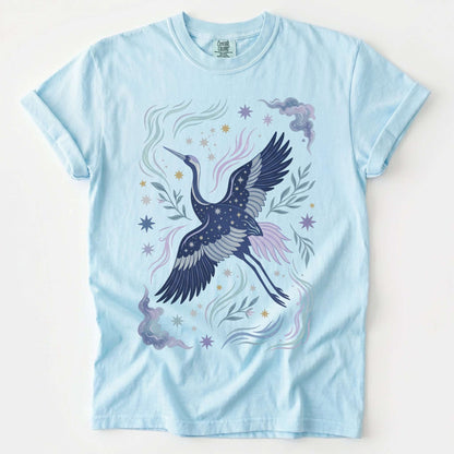 Celestial Crane Vintage Washed T-Shirt
