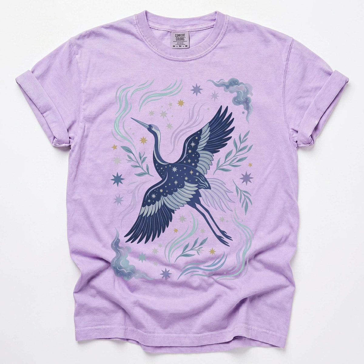 Celestial Crane Vintage Washed T-Shirt