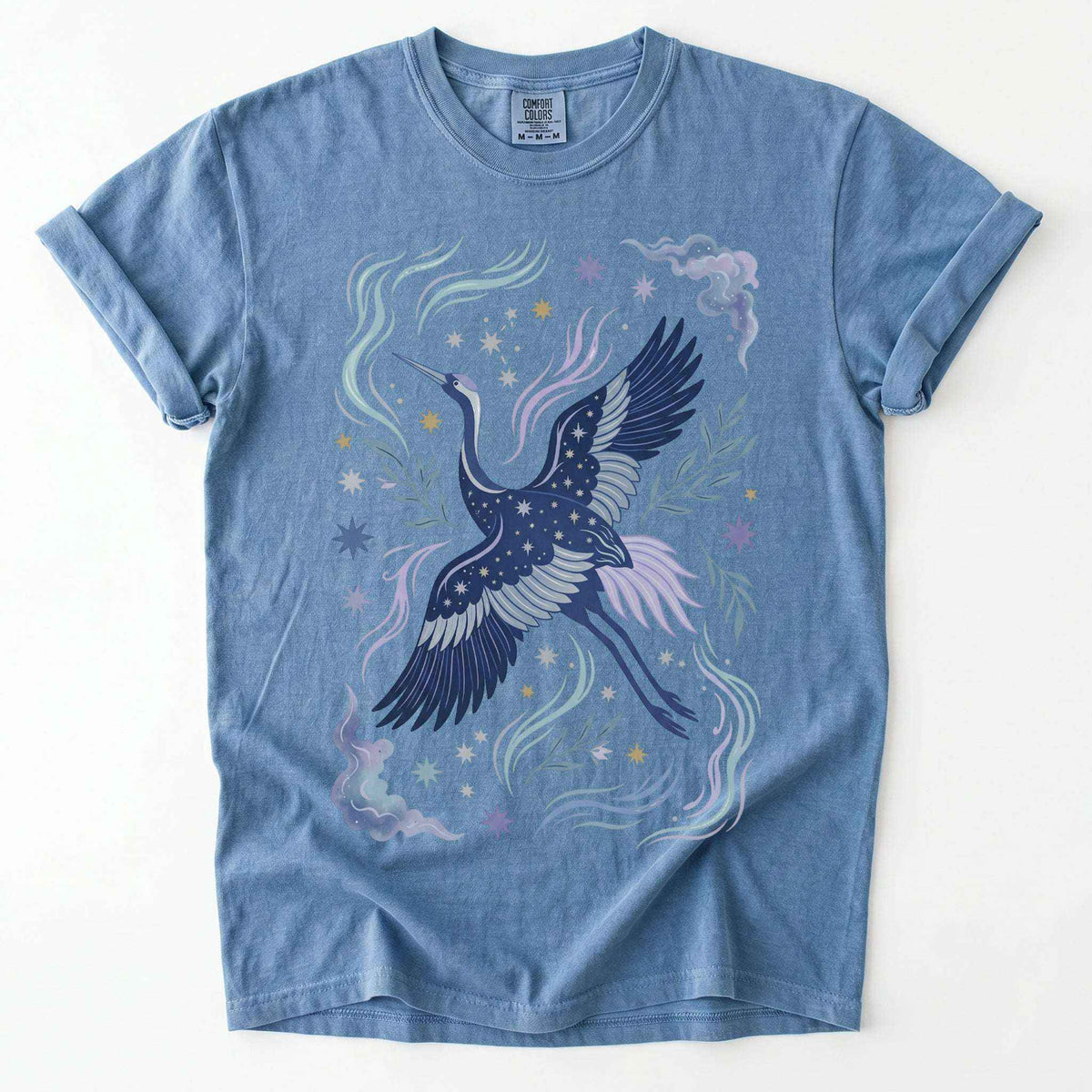 Celestial Crane Vintage Washed T-Shirt