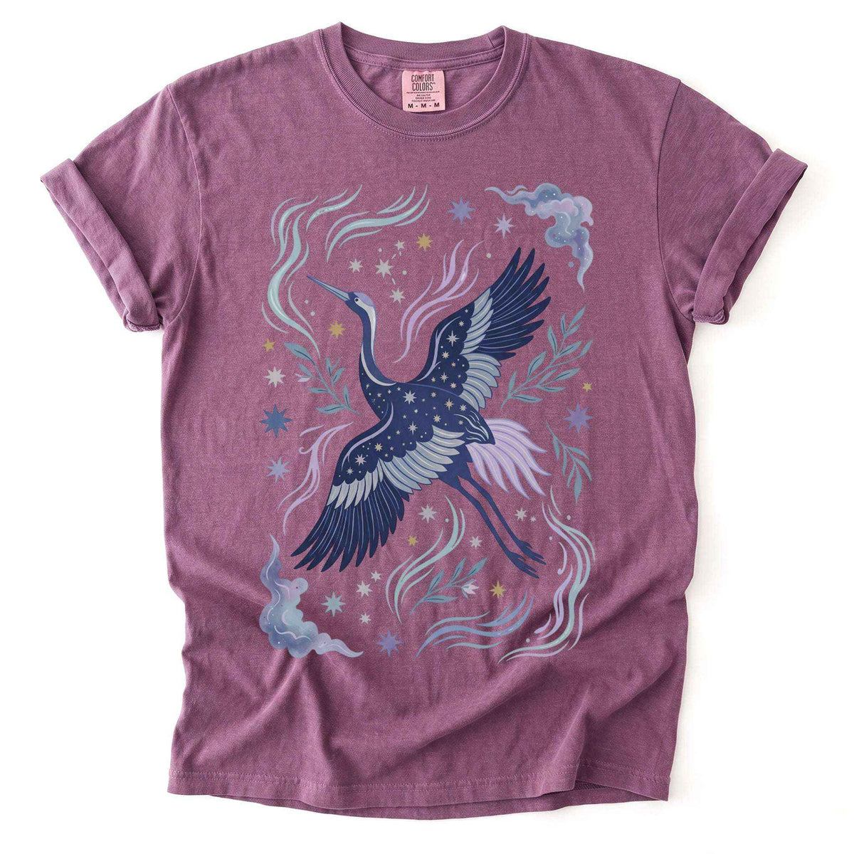Celestial Crane Vintage Washed T-Shirt