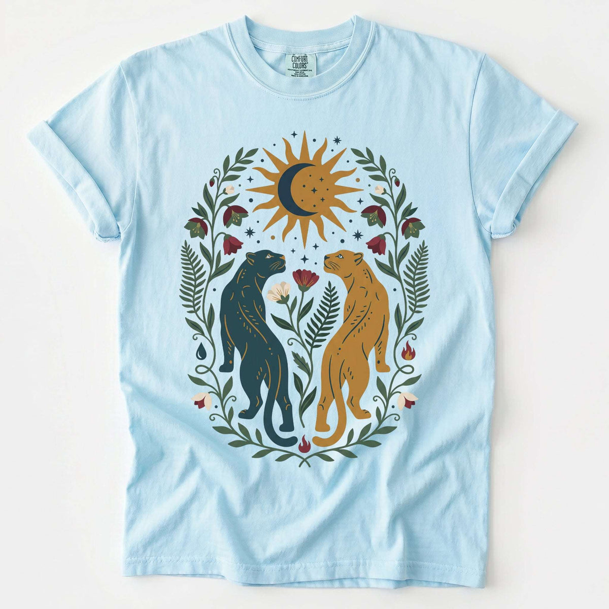 Celestial Felines Vintage Washed T-Shirt