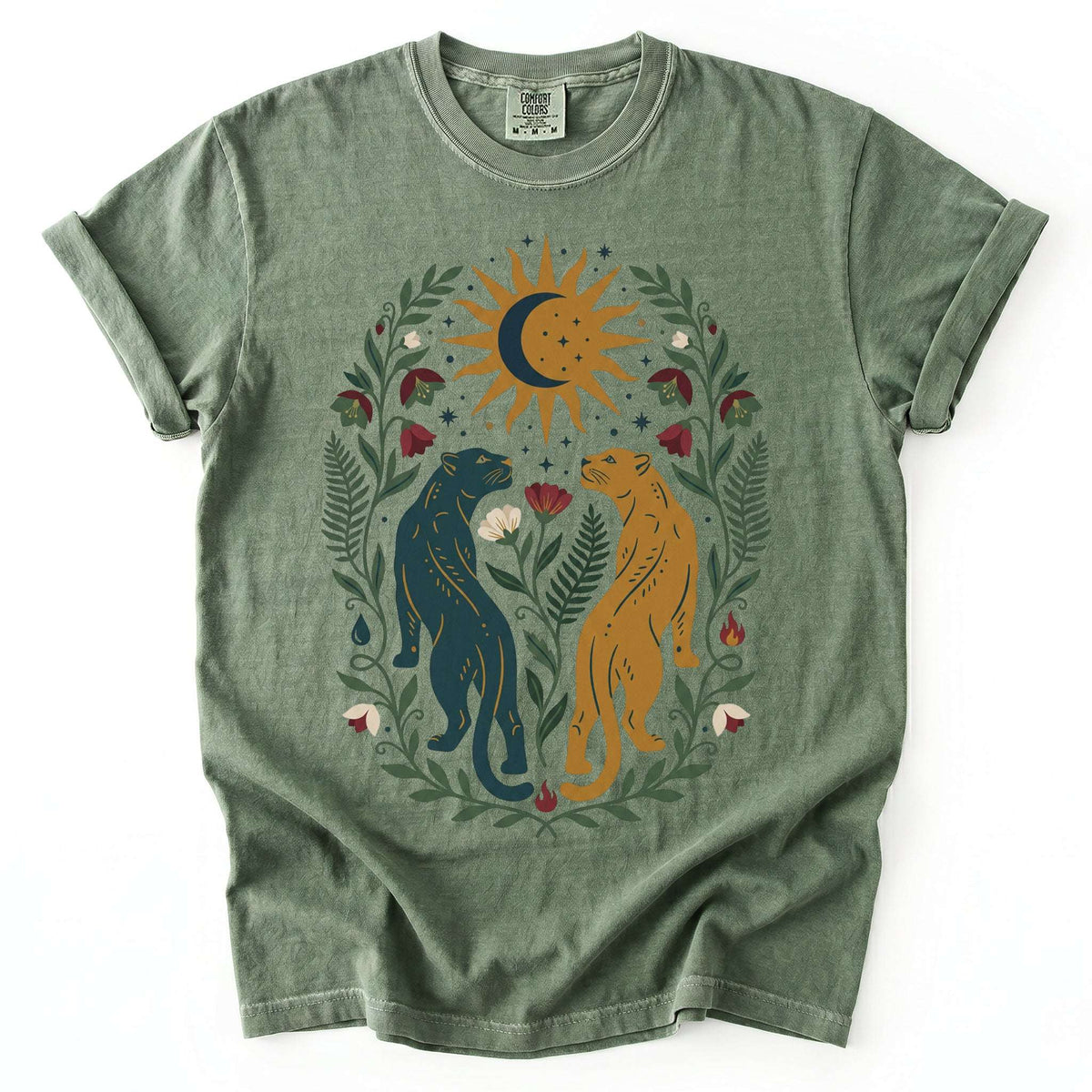 Celestial Felines Vintage Washed T-Shirt