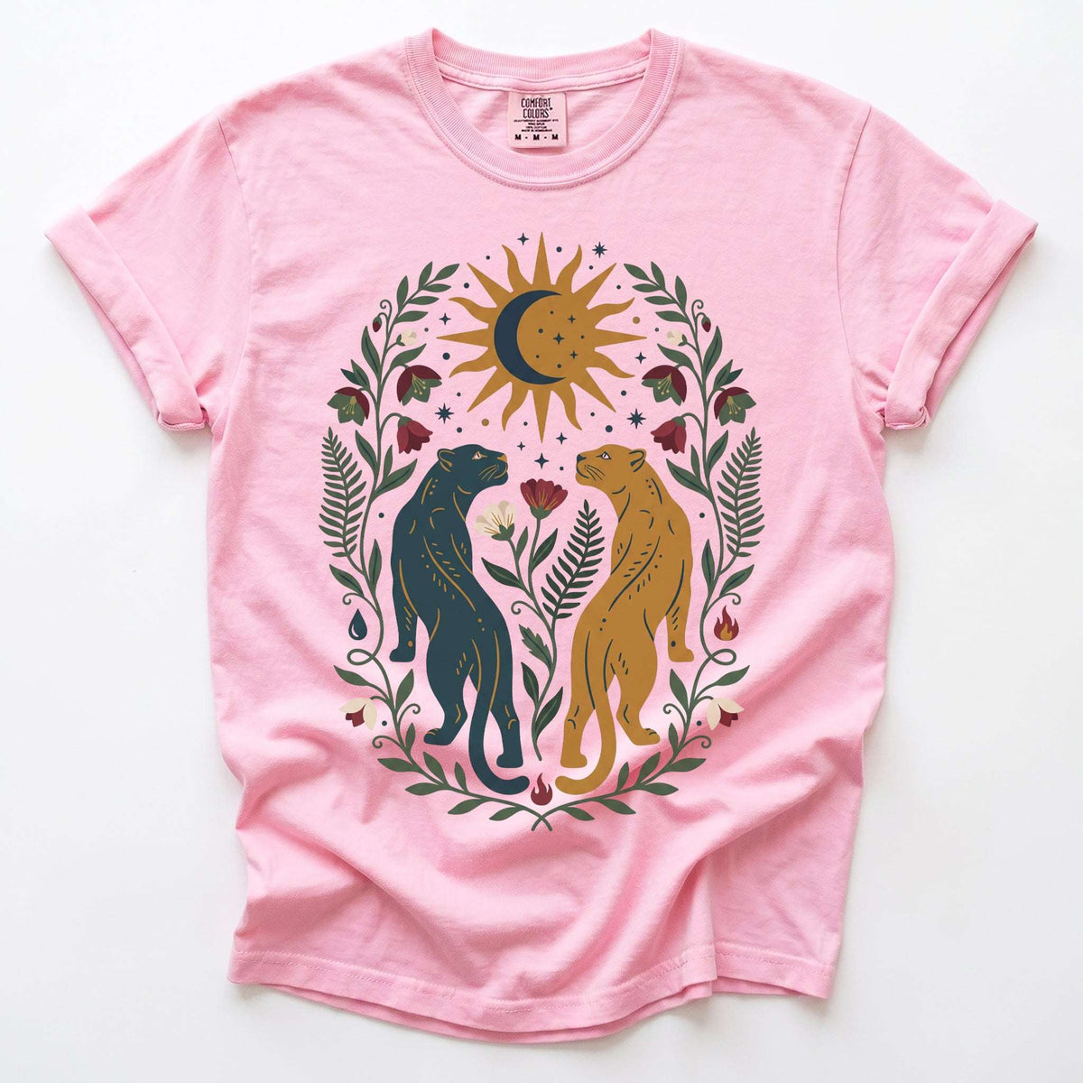 Celestial Felines Vintage Washed T-Shirt