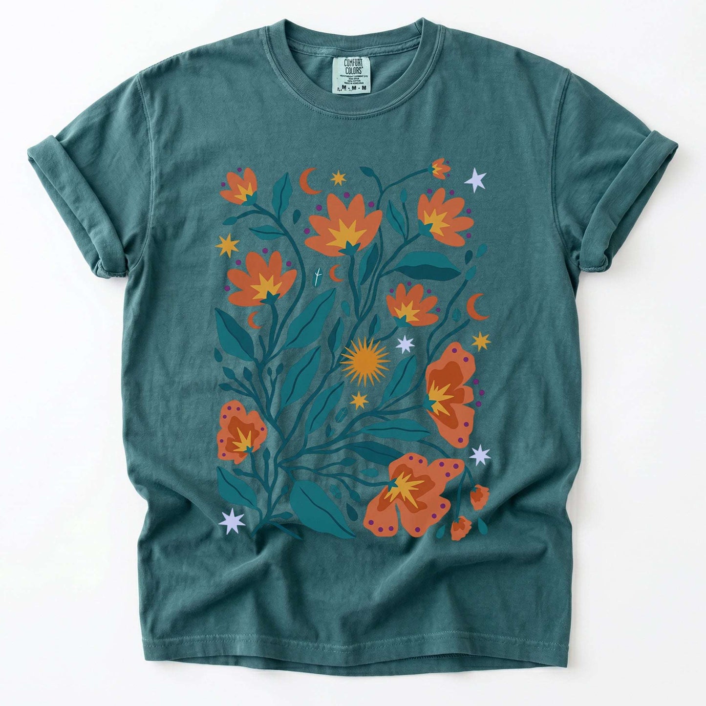 Celestial Floral Canopy Vintage Washed T-Shirt