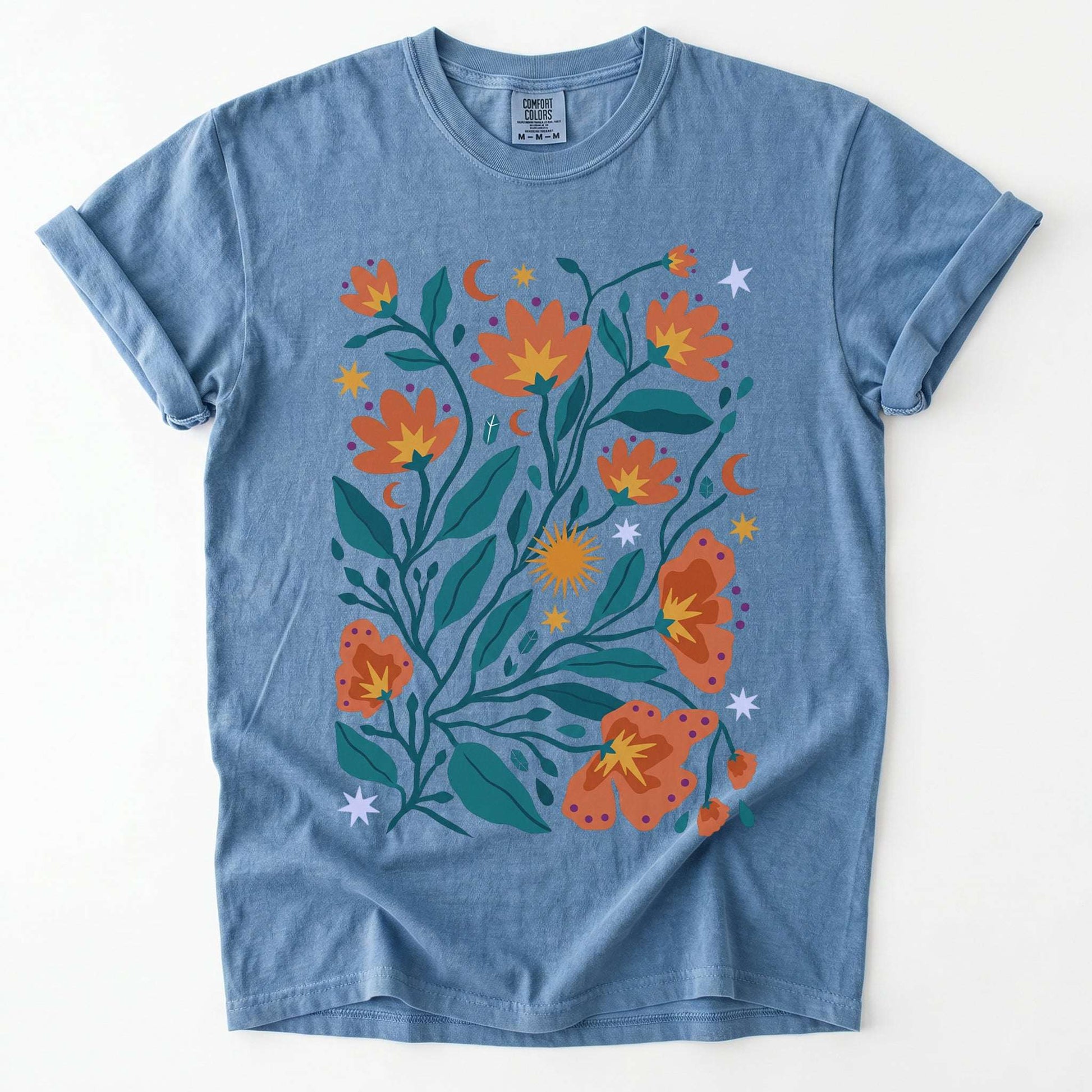 Celestial Floral Canopy Vintage Washed T-Shirt