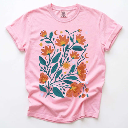 Celestial Floral Canopy Vintage Washed T-Shirt