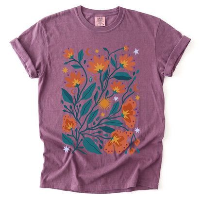 Celestial Floral Canopy Vintage Washed T-Shirt